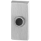 GPF982601400 RVS GEBORSTELD, BELDRUKKER RECHTHOEKIG 70X32X10 MM MET ZWARTE BUTTON