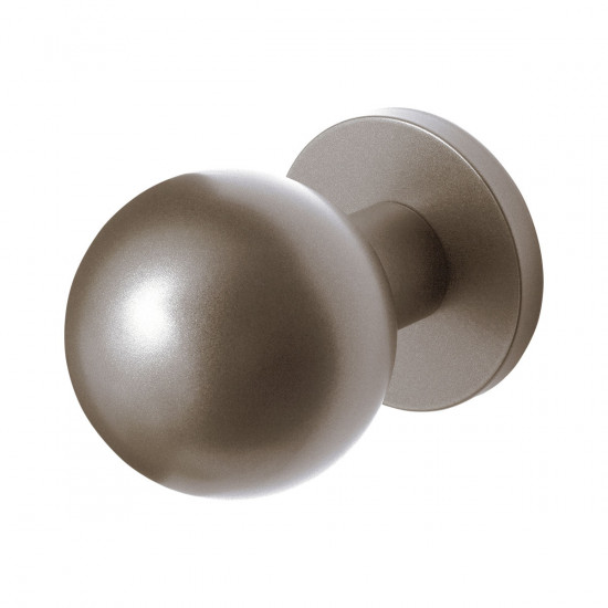 GPF9822.A3 MOCCA BLEND KOGEL VOORDEURKNOP 63MM OP ROZET 63MM