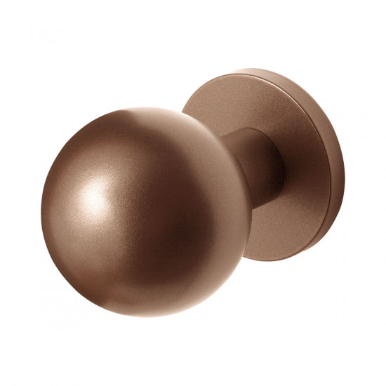 GPF9822.A2 BRONZE BLEND KOGEL VOORDEURKNOP 63MM OP ROZET 63MM