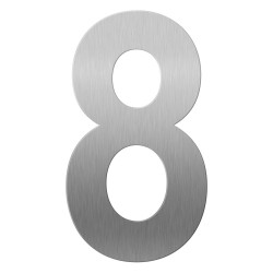 GPF9800090400-8 RVS GEBORSTELD, HUISNUMMER 8/ 400 MM