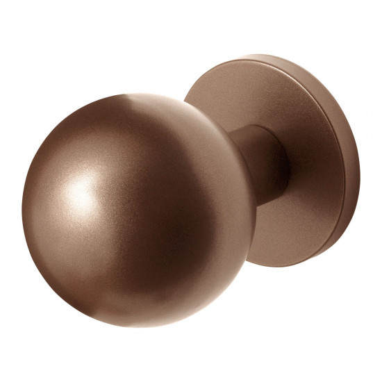 GPF9823.A2 BRONZE BLEND KOGEL VOORDEURKNOP 70MM OP ROZET 70MM