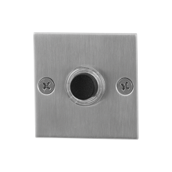 GPF982608400 RVS GEBORSTELD, BELDRUKKER VIERKANT 50X50X2MM MET ZWARTE BUTTON GPF982608400 RVS GEBORSTELD, BELDRUKKER VIERKANT 50X50X2MM MET ZWARTE BUTTON