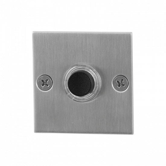 GPF9826.08 DEURBEL MET ZWARTE BUTTON VIERKANT 50X50X2 MM RVS GEBORSTEL GPF9826.08 DEURBEL MET ZWARTE BUTTON VIERKANT 50X50X2 MM RVS GEBORSTEL