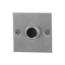 GPF982608400 RVS GEBORSTELD, BELDRUKKER VIERKANT 50X50X2MM MET ZWARTE BUTTON