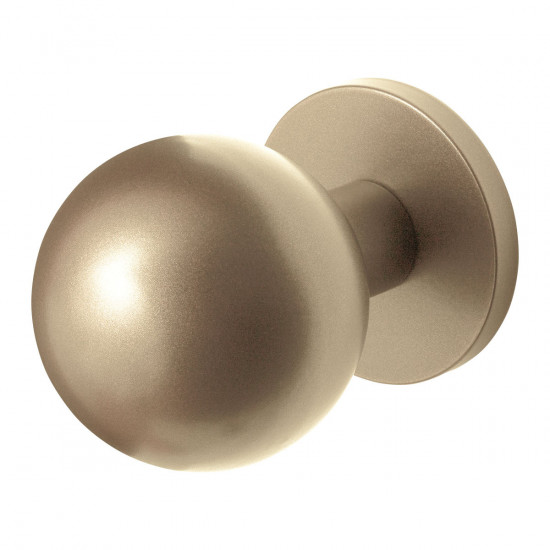 GPF9823.A4 CHAMPAGNE BLEND KOGEL VOORDEURKNOP 70MM OP ROZET 70MM