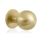 GPF9822P4400 PVD MAT MESSING, KOGEL VOORDEURKNOP 63MM OP ROZET 63MM
