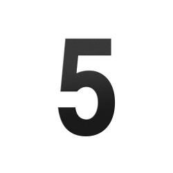 GPF9800610250-5 ZWART, HUISNUMMER 5/ 250 MM