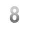 GPF9800090250-8 RVS GEBORSTELD, HUISNUMMER 8/ 250 MM