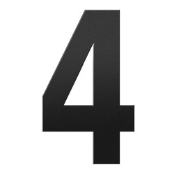 GPF9800610400-4 ZWART, HUISNUMMER 4/ 400 MM