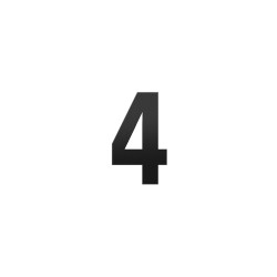 GPF9800610150-4 ZWART, HUISNUMMER 4/ 150 MM GPF9800610150-4 ZWART, HUISNUMMER 4/ 150 MM