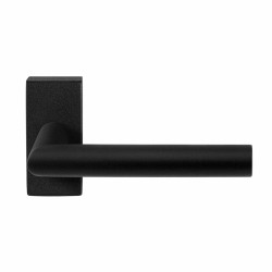 GPF8210610300-01 ZWART, TOI DEURKRUK OP RECHTHOEKIGE ROZET 70X32X10MM, RECHTSWIJZEND