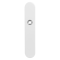 GPF810060857 WIT, LANGSCHILD AFGEROND ENKELVEREND 218X40X8,5 MM WC57/5 GROTE KNOP