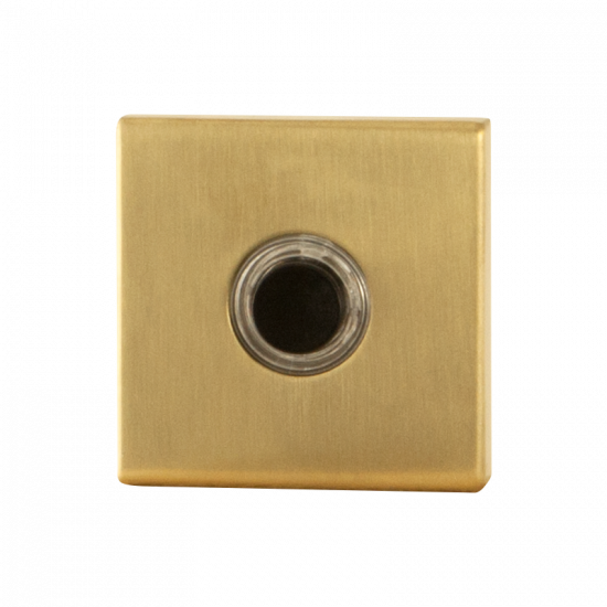 GPF9826.02P4 DEURBEL MET ZWARTE BUTTON VIERKANT 50X50X8 MM PVD MAT MES GPF9826.02P4 DEURBEL MET ZWARTE BUTTON VIERKANT 50X50X8 MM PVD MAT MES