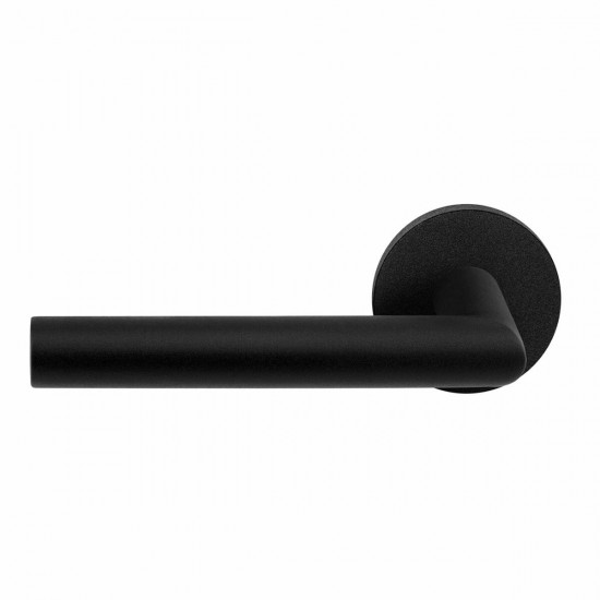 GPF8210.00L/R TOI DEURKRUK OP RONDE ROZET ZWART, 50X8MM GPF8210.00L/R TOI DEURKRUK OP RONDE ROZET ZWART, 50X8MM