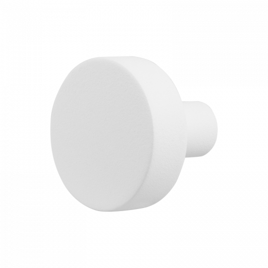 GPF8952.62 WIT VLAKKE KNOP 52X16MM VAST INCL. METAALSCHROEF M10 GPF8952.62 WIT VLAKKE KNOP 52X16MM VAST INCL. METAALSCHROEF M10