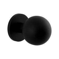 GPF882361400 ZWART, KOGEL VOORDEURKNOP 70MM OP ROZET 70MM