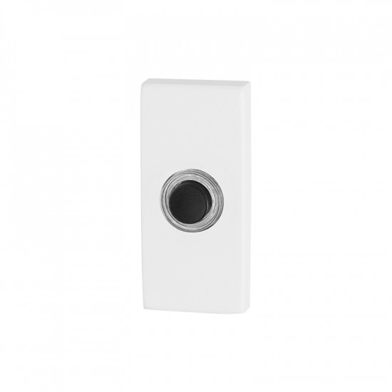 GPF8826.41 DEURBEL MET ZWARTE BUTTON RECHTHOEKIG 70X32X10MM WIT GPF8826.41 DEURBEL MET ZWARTE BUTTON RECHTHOEKIG 70X32X10MM WIT