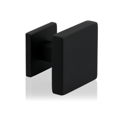 GPF882561400 ZWART, VIERKANTE VOORDEURKNOP 70X70MM OP ROZET 53X53X8MM