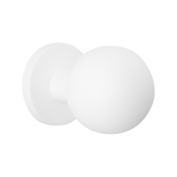 GPF882262400 WIT, KOGEL VOORDEURKNOP 63MM OP ROZET 63MM