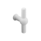 GPF851062045 WIT, MEUBELKNOP HIPI 12MM/ HOOGTE 45MM