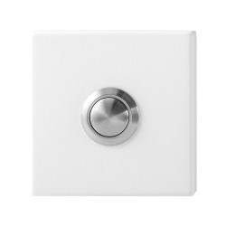 GPF882742400 WIT, BELDRUKKER VIERKANT 50X50X8 MM MET RVS BUTTON GPF882742400 WIT, BELDRUKKER VIERKANT 50X50X8 MM MET RVS BUTTON