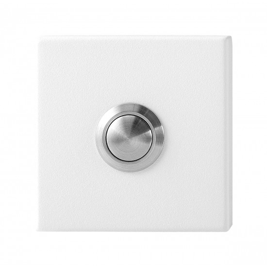 GPF8827.42 DEURBEL MET RVS BUTTON VIERKANT 50X50X8MM WIT GPF8827.42 DEURBEL MET RVS BUTTON VIERKANT 50X50X8MM WIT