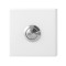 GPF882742400 WIT, BELDRUKKER VIERKANT 50X50X8 MM MET RVS BUTTON