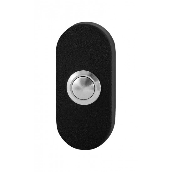 GPF8827.04 DEURBEL MET RVS BUTTON OVAAL 70X32X10MM ZWART GPF8827.04 DEURBEL MET RVS BUTTON OVAAL 70X32X10MM ZWART