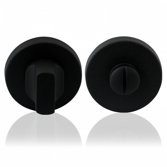 GPF8911.00 ZWART TOILETGARNITUUR ROND 50X8MM STIFT 5MM GROTE KNOP GPF8911.00 ZWART TOILETGARNITUUR ROND 50X8MM STIFT 5MM GROTE KNOP