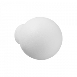 GPF8502.25 WIT MEUBELKNOP ROND 25MM/ HOOGTE 33MM