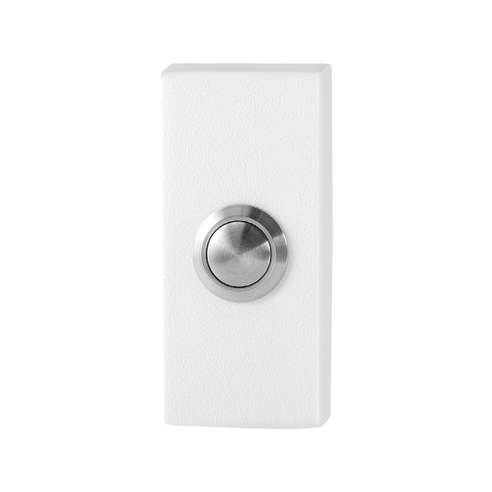 GPF8827.41 DEURBEL MET RVS BUTTON RECHTHOEKIG 70X32X10MM WIT GPF8827.41 DEURBEL MET RVS BUTTON RECHTHOEKIG 70X32X10MM WIT