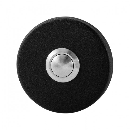 GPF8827.09 DEURBEL MET RVS BUTTON ROND 50X8MM ZWART GPF8827.09 DEURBEL MET RVS BUTTON ROND 50X8MM ZWART