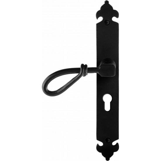 GPF6255.60L SMEEDIJZER ZWART SULA DEURKRUK OP LANGSCHILD PC55, 291X41X