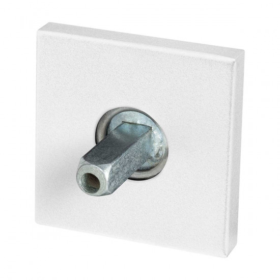 GPF8100.42.400 WITTE ROZET VIERKANT 50X50X8MM MET VASTGELASTE KNOPVAST GPF8100.42.400 WITTE ROZET VIERKANT 50X50X8MM MET VASTGELASTE KNOPVAST