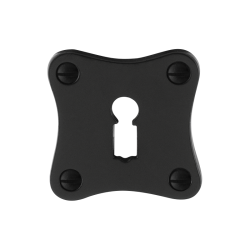 GPF690109107 SMEEDIJZER ZWART, SLEUTELROZET KLASSIEK 52X52X4MM