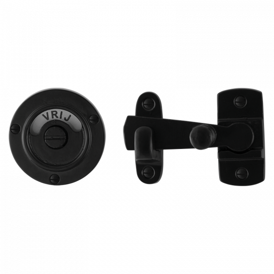 GPF6915.60 SMEEDIJZER ZWART TOILETGARNITUUR ROND STIFT 8MM MET OVERSLA GPF6915.60 SMEEDIJZER ZWART TOILETGARNITUUR ROND STIFT 8MM MET OVERSLA