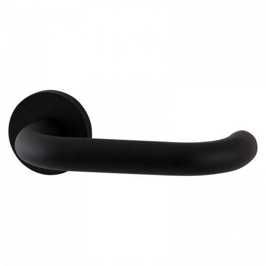 GPF805VZR ZWART STRUCTUUR U-MODEL 19MM DEURKRUK OP ROZET 53X6MM GATDEE