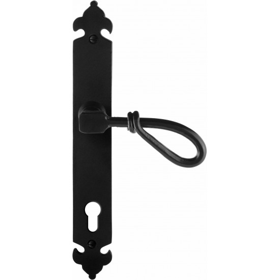 GPF6255.60R SMEEDIJZER ZWART SULA DEURKRUK OP LANGSCHILD PC92, 291X41X