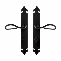 GPF6260600886-25 SMEEDIJZER ZWART, LUMI DEURKRUK OP LANGSCHILD SMEEDIJZER ZWART 291X41X4 MM GPF6260600886-25 SMEEDIJZER ZWART, LUMI DEURKRUK OP LANGSCHILD SMEEDIJZER ZWART 291X41X4 MM