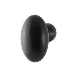 GPF625001200 SMEEDIJZER ZWART, AHAU KNOPKRUK OVAAL ZONDER ROZET DRAAIBAAR