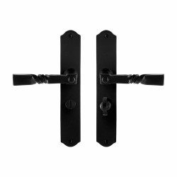 GPF6245600883-22 SMEEDIJZER ZWART, NOKKA DEURKRUK OP SCHILD SMEEDIJZER ZWART 238X41X4 MM