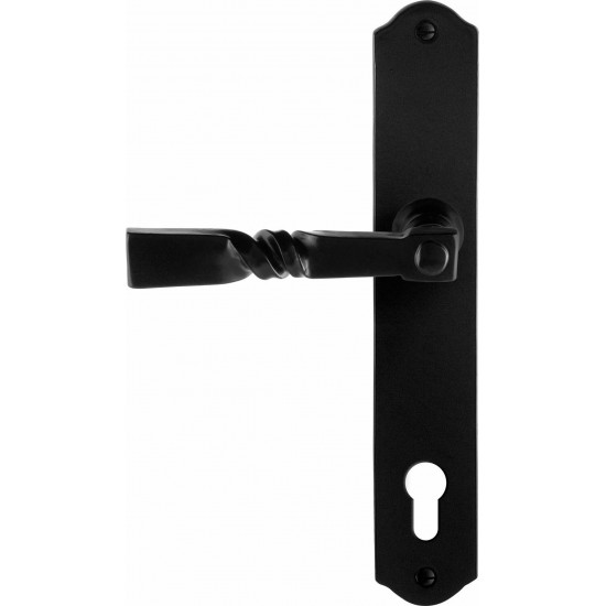 GPF6245.60L/R SMEEDIJZER ZWART NOKKA DEURKRUK OP SCHILD PC92, 238X41X4