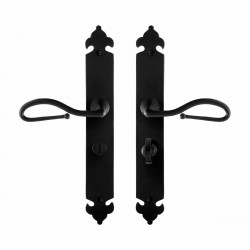 GPF6260.60 SMEEDIJZER ZWART LUMI DEURKRUK OP LANGSCHILD WC55/8, 291X41