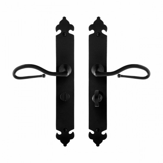 GPF6260.60 SMEEDIJZER ZWART LUMI DEURKRUK OP LANGSCHILD WC55/8, 291X41