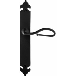 GPF6260600300-25 SMEEDIJZER ZWART, LUMI DEURKRUK OP LANGSCHILD SMEEDIJZER ZWART 291X41X4MM, RECHTSWIJZEND GPF6260600300-25 SMEEDIJZER ZWART, LUMI DEURKRUK OP LANGSCHILD SMEEDIJZER ZWART 291X41X4MM, RECHTSWIJZEND