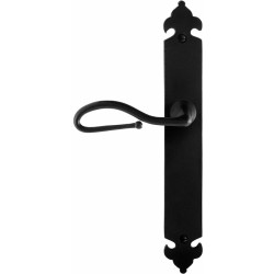 GPF6260600200-25 SMEEDIJZER ZWART, LUMI DEURKRUK OP LANGSCHILD SMEEDIJZER ZWART 291X41X4MM, LINKSWIJZEND GPF6260600200-25 SMEEDIJZER ZWART, LUMI DEURKRUK OP LANGSCHILD SMEEDIJZER ZWART 291X41X4MM, LINKSWIJZEND