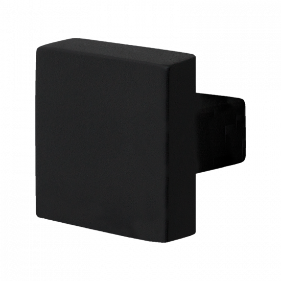 GPF8858.61 ZWART VIERKANTE KNOP 60X60X16MM T.B.V. VEILIGHEIDSSCHILDEN