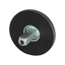 GPF810005400 ZWART, ROZET ROND 50X6 MM MET VASTGELASTE KNOPVASTZETTER