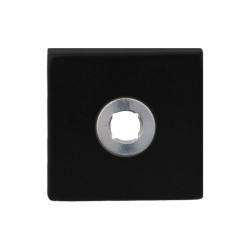 GPF810002200 ZWART, VIERKANTE CLICK ROZET 50X50X8MM LINKS
