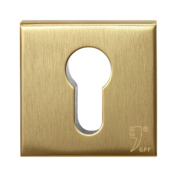 GPF9387P4I199 PVD MAT MESSING, GPF9387.P3 VEILIGHEIDSBINNENROZET VIERKANT 54 MM SKG*** PVD MAT MESSING